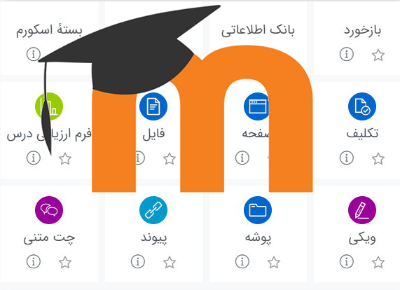 اضافه کردن فعالیت‌ها به درس در مودل