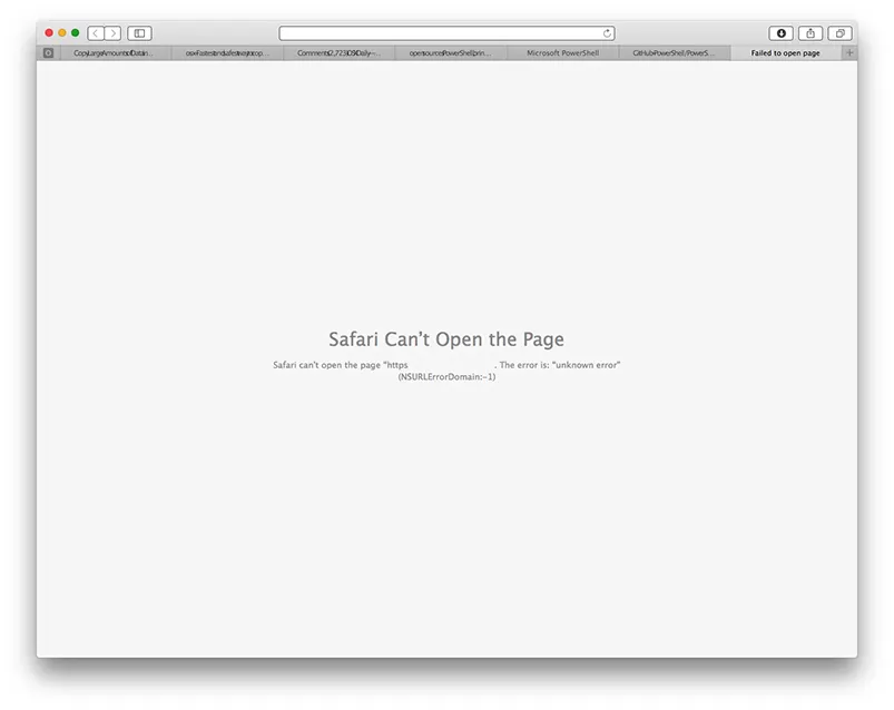 خطای safari cant open page